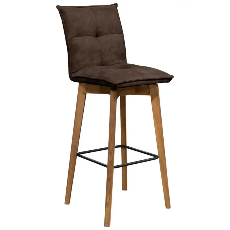 Barhocker in Eichefarben, Dunkelbraun