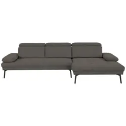 Ecksofa More_LZ in Webstoff Anthrazit 296/188 cm