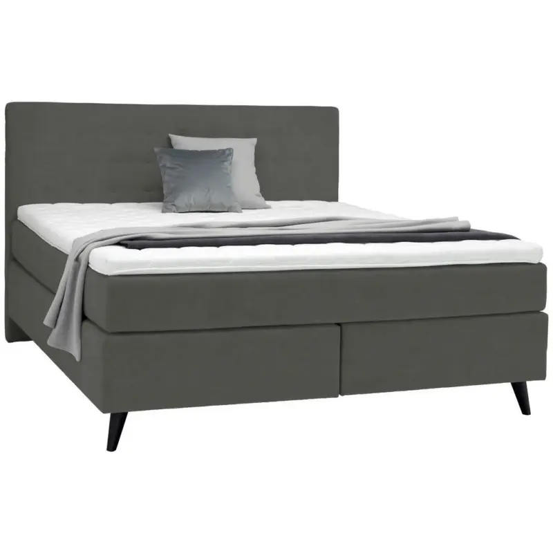 Boxspringbett 160/200 cm in Grau