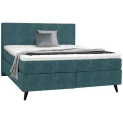 Boxspringbett 180/200 cm in Blau