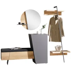 Garderobe 4-teilig in 227/202/44,2 cm