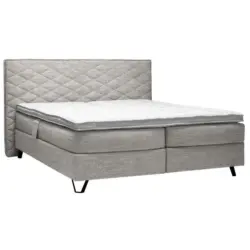 Boxspringbett 180/200 cm in Hellgrau