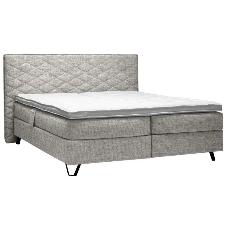 Boxspringbett 180/200 cm in Hellgrau