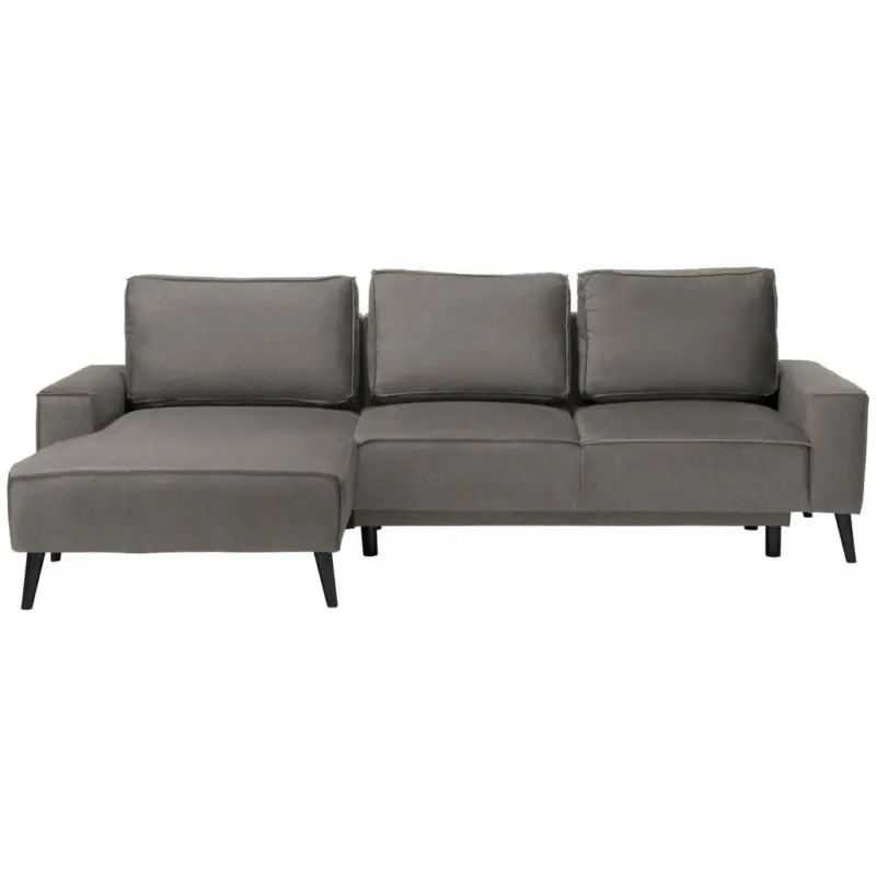 Ecksofa in Velours Greige