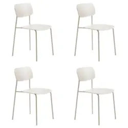 Stuhl-Set 4 St&uuml;ck stapelbar, abwischbar