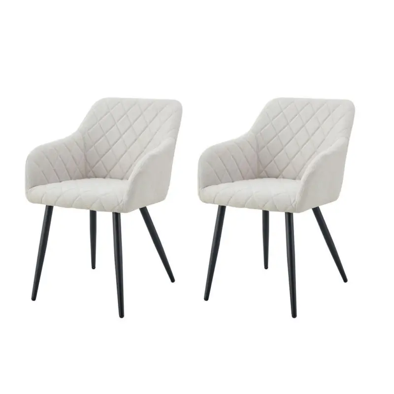 Stuhl-Set 2 St&uuml;ck Webstoff