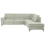 XXXLutz Lauterach - Ihr M&ouml;belhaus bei Bregenz Ecksofa in Echtleder Silberfarben 290/249 cm