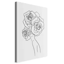 Leinwandbild Abstraktes, Menschen, Blumen 40/60/1,2 cm