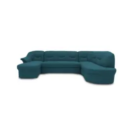 Wohnlandschaft in Mikrofaser Dunkelblau