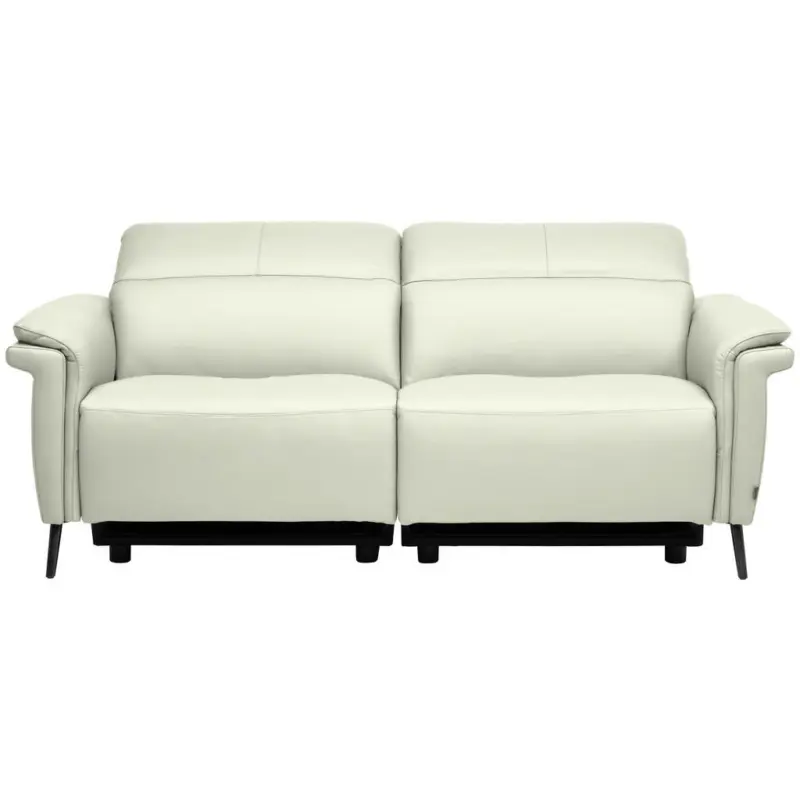 2-Sitzer-Sofa in Echtleder Wei&szlig;