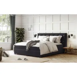 Boxspringbett 160/200 cm in Schwarz