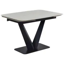 Esstisch in Metall, Keramik 120-180/90/76 cm