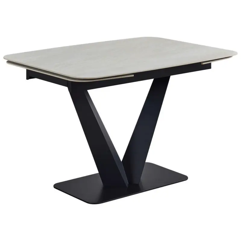 Esstisch in Metall, Keramik 120-180/90/76 cm