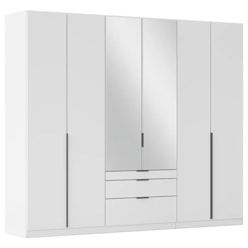 Dreht&uuml;renschrank in Silberfarben, Wei&szlig;, Dunkelgrau