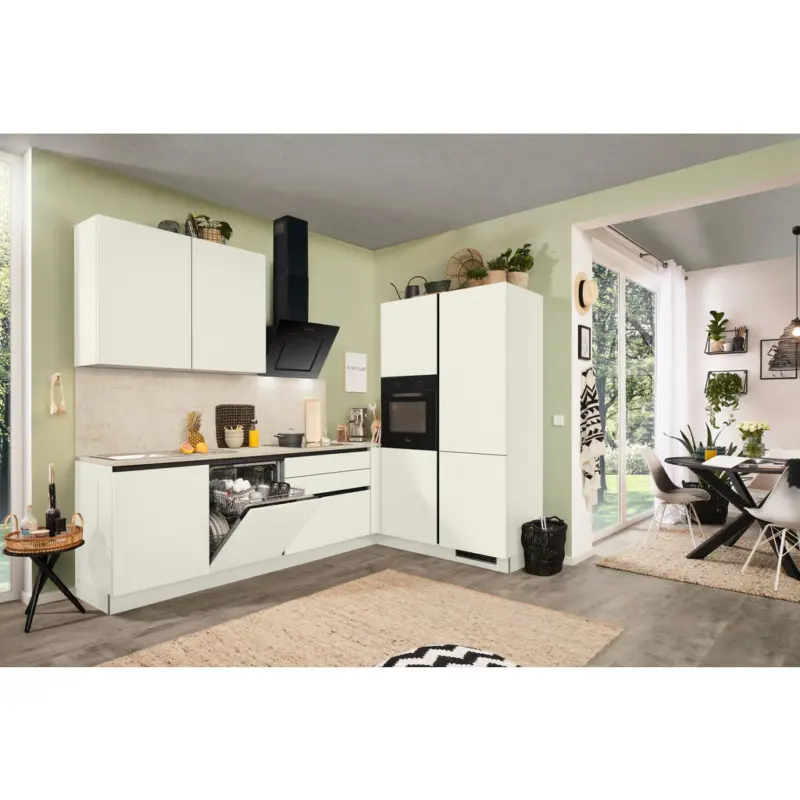 Eckk&uuml;che 276/183 cm in Magnolie