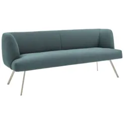 Sitzbank 200/87/64 cm in T&uuml;rkis, Edelstahlfarben