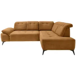 Ecksofa in Cord Goldfarben 272/200 cm