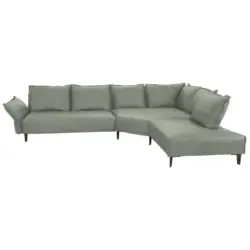 Ecksofa in Webstoff Salbeigr&uuml;n 340/272 cm