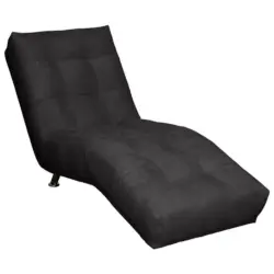 Liege Isabella in Chenille, Flachgewebe Schwarz