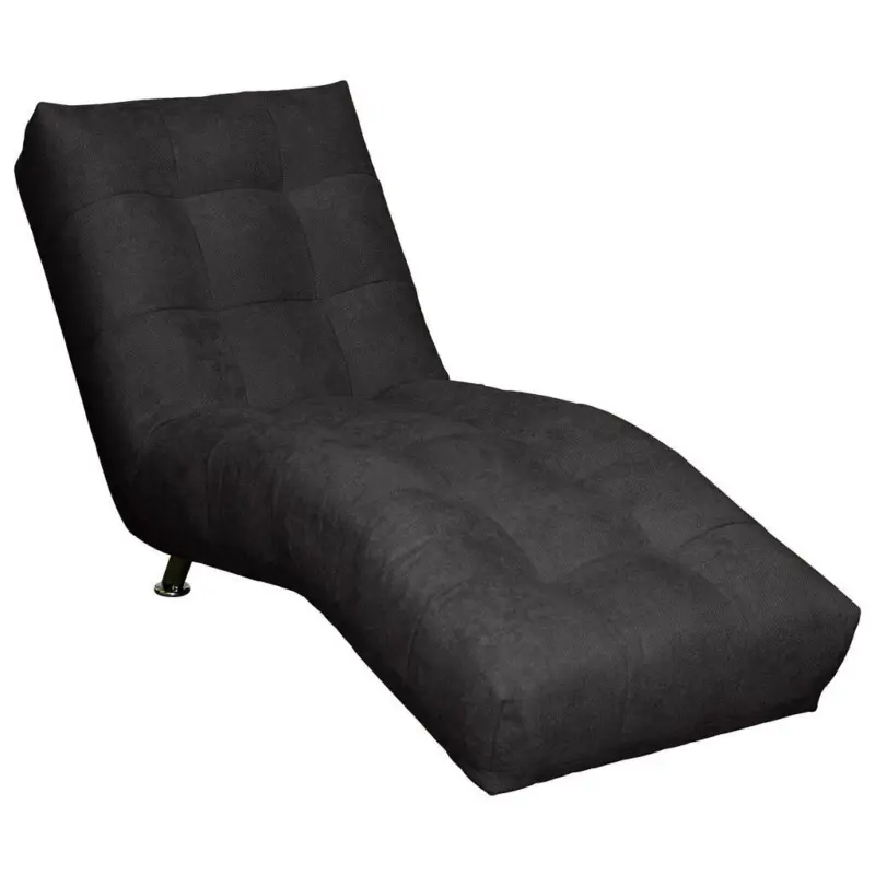 Liege Isabella in Chenille, Flachgewebe Schwarz