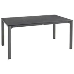 Gartentisch Metall Anthrazit rechteckig