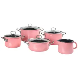 Kochtopfset Pink 5-teilig