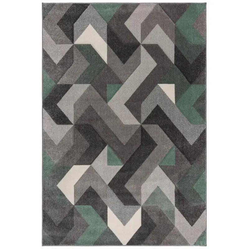 Webteppich 160/230 cm Aurora Grau, Gr&uuml;n