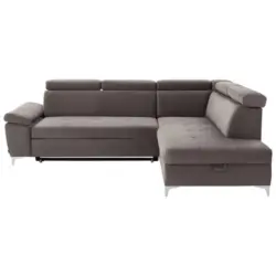 Ecksofa in Mikrofaser Taupe