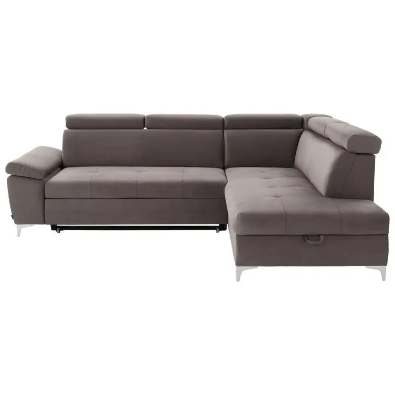 Ecksofa in Mikrofaser Taupe