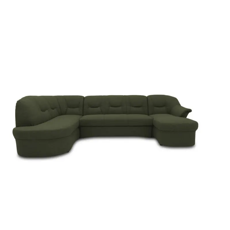 Wohnlandschaft in Mikrofaser Gr&uuml;n