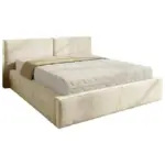 XXXLutz Lauterach - Ihr M&ouml;belhaus bei Bregenz Polsterbett gepolstertes Kopfteil, Lattenrost, Bettkasten Beige 160/200 cm