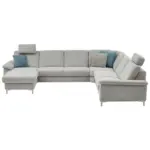 XXXLutz Lauterach - Ihr M&ouml;belhaus bei Bregenz Wohnlandschaft in Chenille Silberfarben, Hellgrau