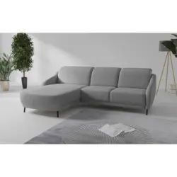 Ecksofa Blues V in Mikrofaser Grau 191/271 cm