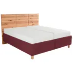 XXXLutz Lauterach - Ihr M&ouml;belhaus bei Bregenz Polsterbett Matratze, Lattenrost, Bettkasten Buchefarben, Weinrot 200/200 cm