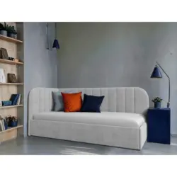 Polsterbett Lattenrost, Bettkasten Grau 90/200 cm