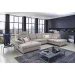 XXXLutz Lauterach - Ihr M&ouml;belhaus bei Bregenz Wohnlandschaft in Flachgewebe Silberfarben