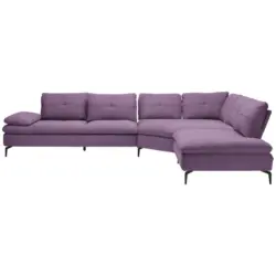 Ecksofa in Flachgewebe Lila 344/271 cm