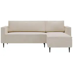 Ecksofa in Cord Beige 223/151 cm