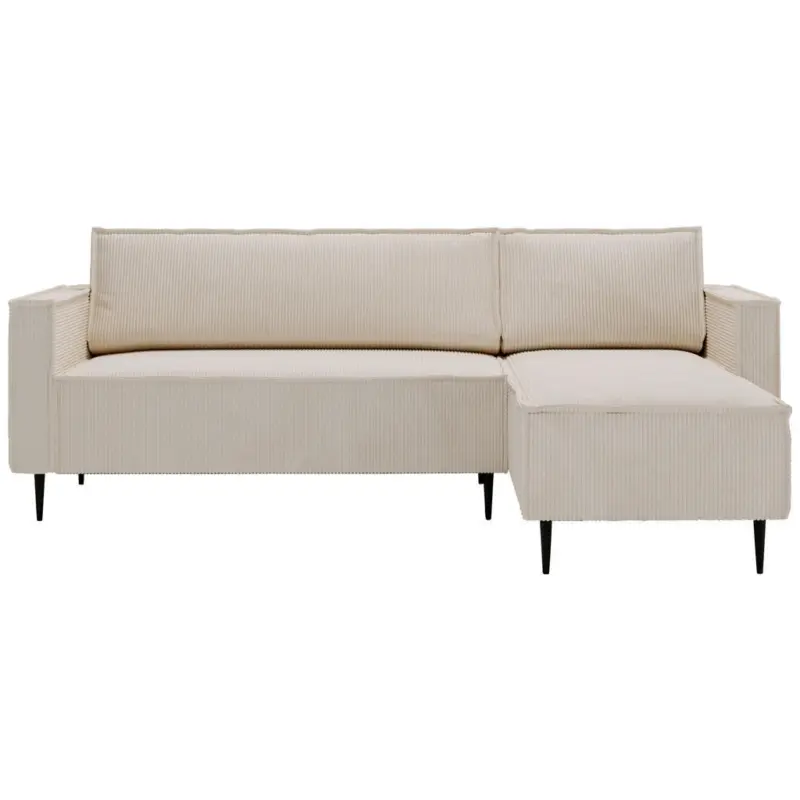 Ecksofa in Cord Beige 223/151 cm