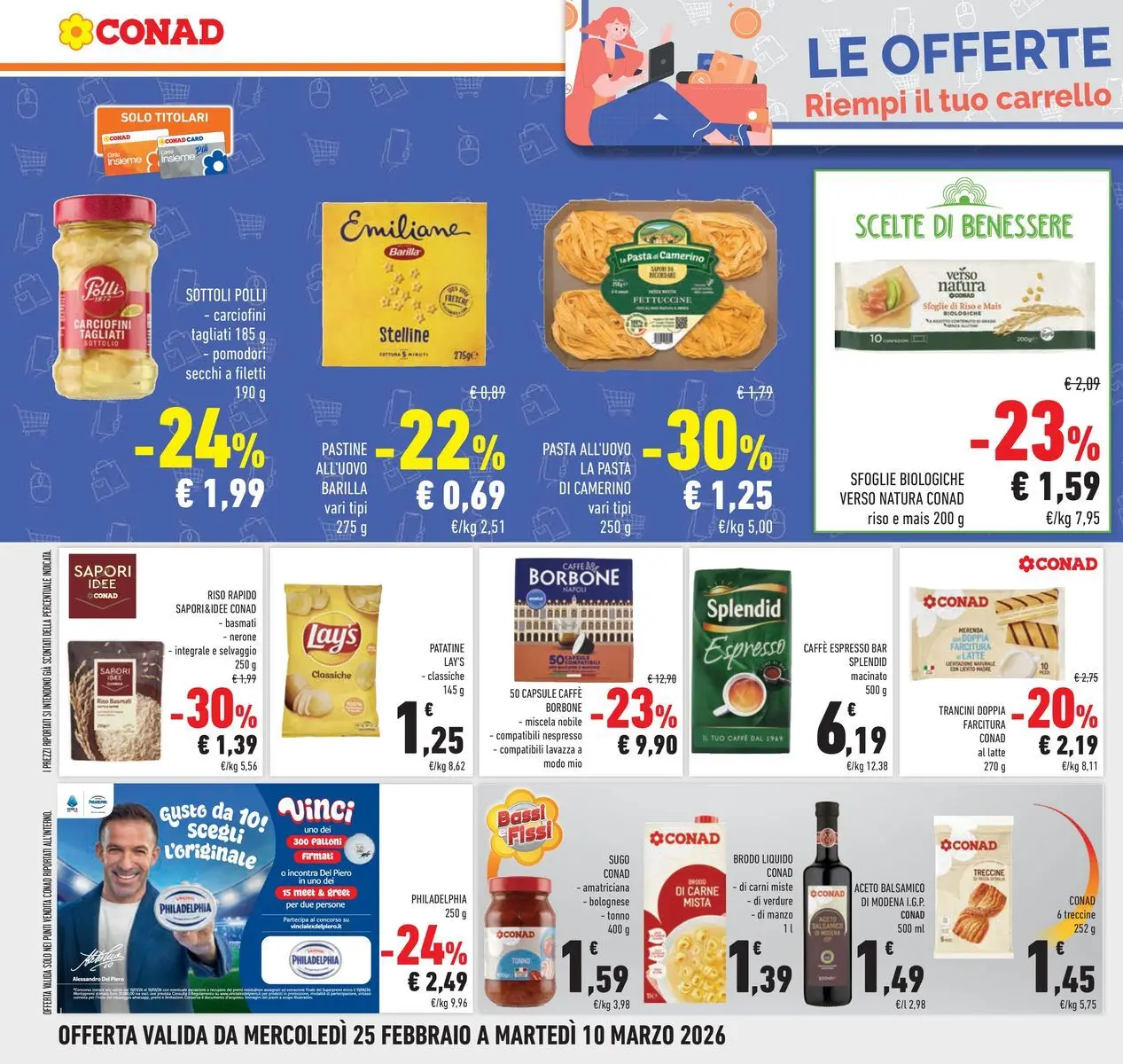 Volantino Conad dal 25/02/2026 > Anteprima | Pagina: 26 | Prodotti: Manzo, Carrello, Tonno, Mais