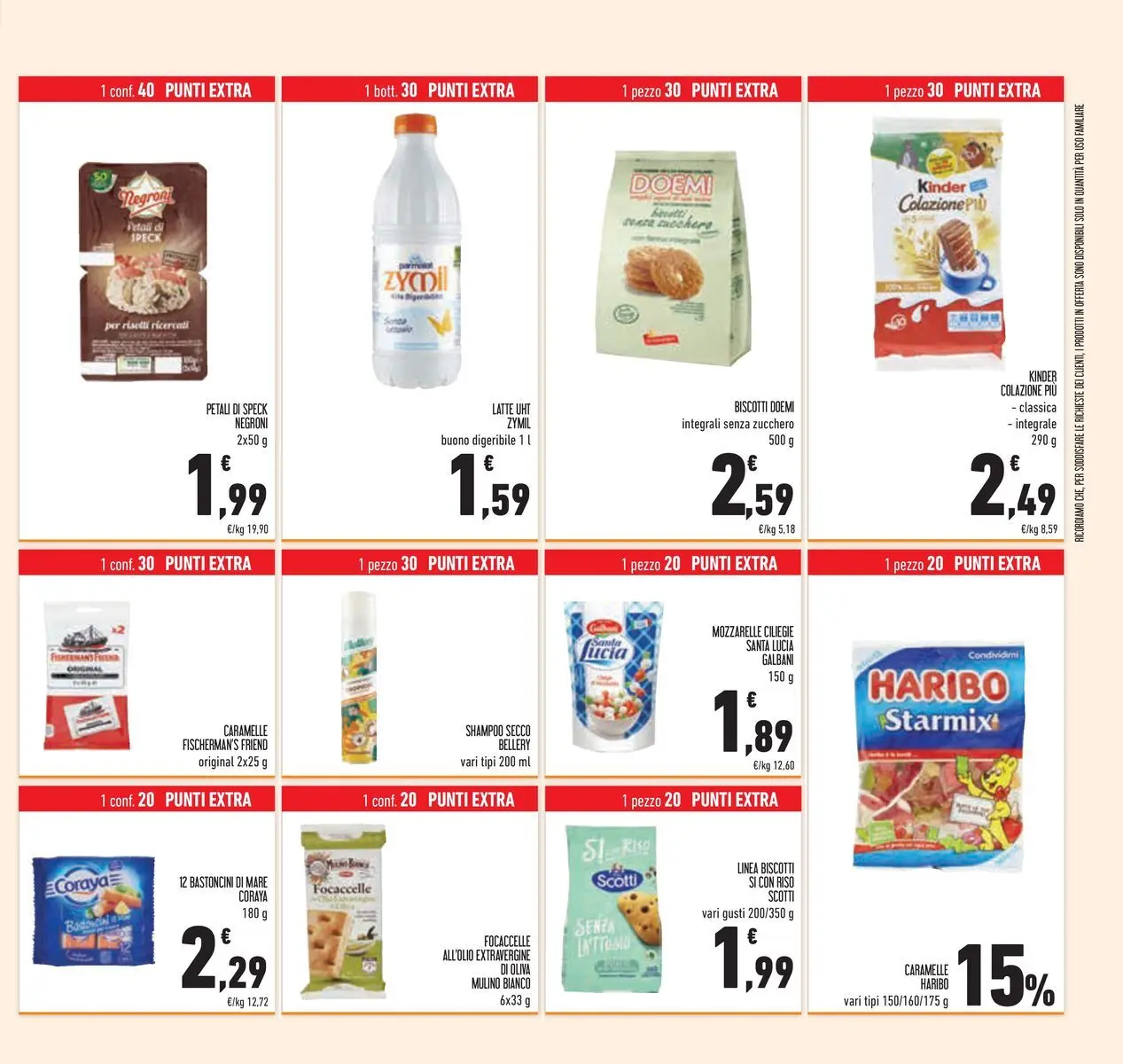 Volantino Conad dal 25/02/2026 > Anteprima | Pagina: 33 | Prodotti: Speck, Caramelle, Biscotti, Mozzarella