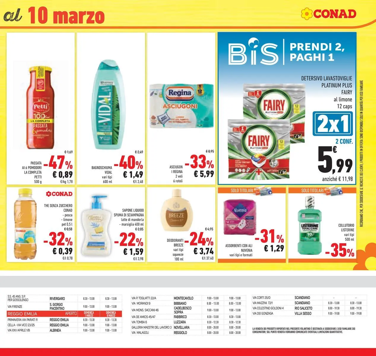 Volantino Conad dal 25/02/2026 > Anteprima | Pagina: 35 | Prodotti: Collutorio, Latte, Pesca, The