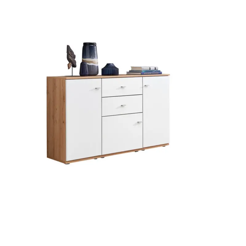 Sideboard Wei&szlig;, Alteiche 150/90/40 cm