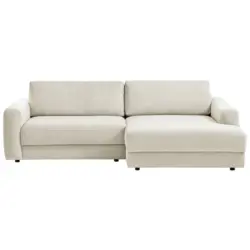 Ecksofa Bourbon in Cord Creme 250/176 cm