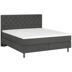 Boxspringbett 140/200 cm in Anthrazit