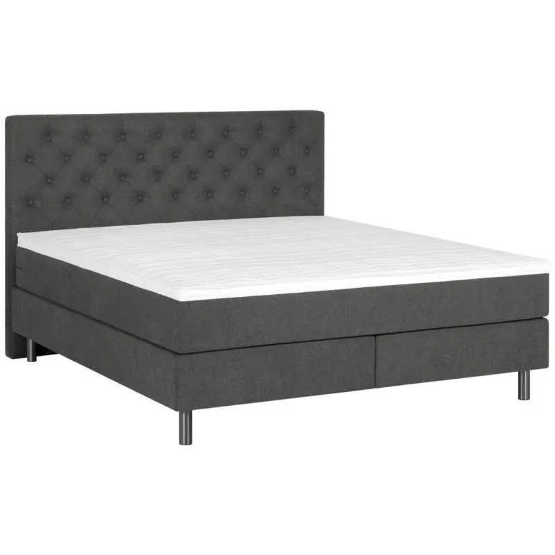 Boxspringbett 140/200 cm in Anthrazit
