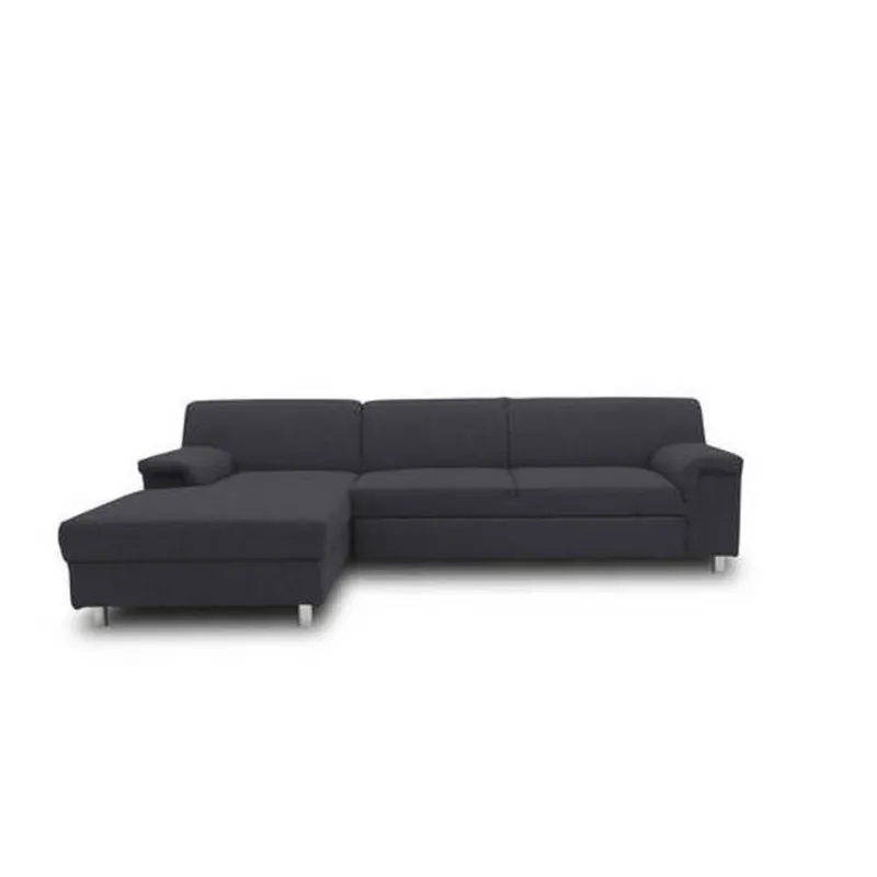 Ecksofa in Webstoff Schlammfarben 150/252 cm