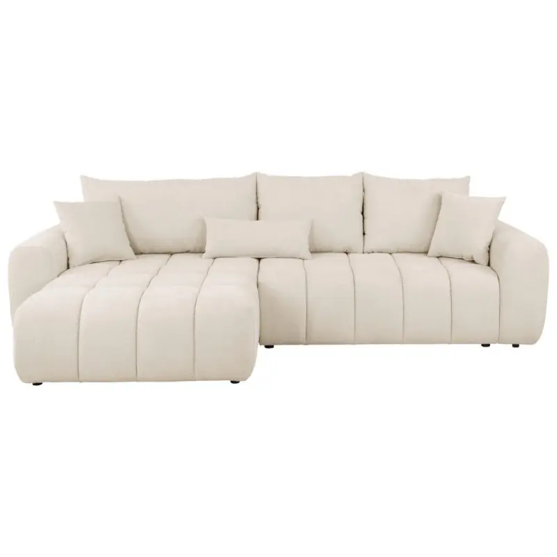 Ecksofa in Velours Beige