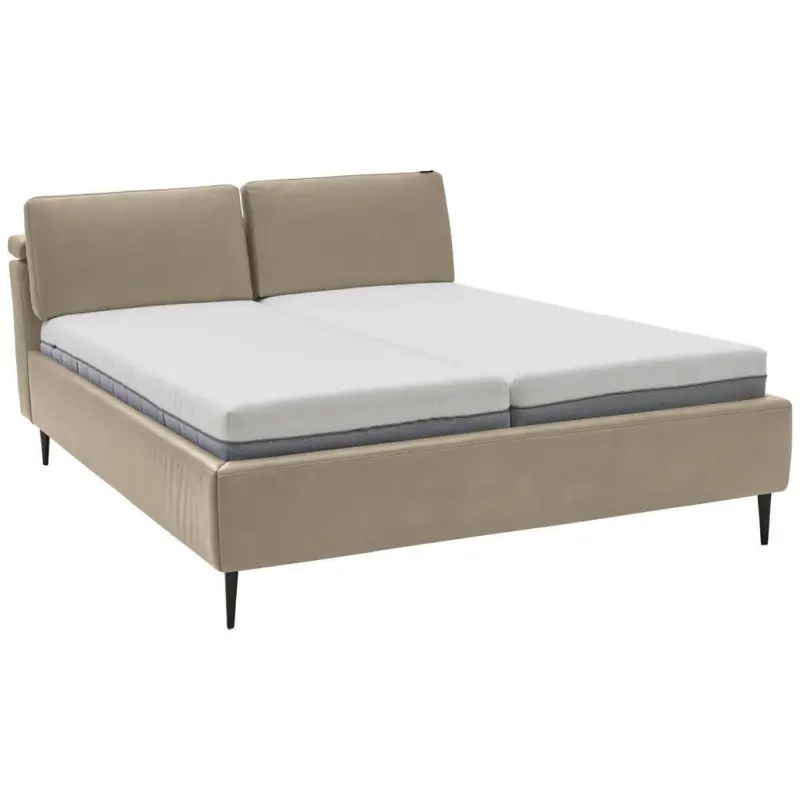 Polsterbett Matratze, Lattenrost Beige 200/200 cm