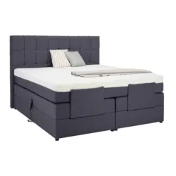 Boxspringbett 140/200 cm in Anthrazit